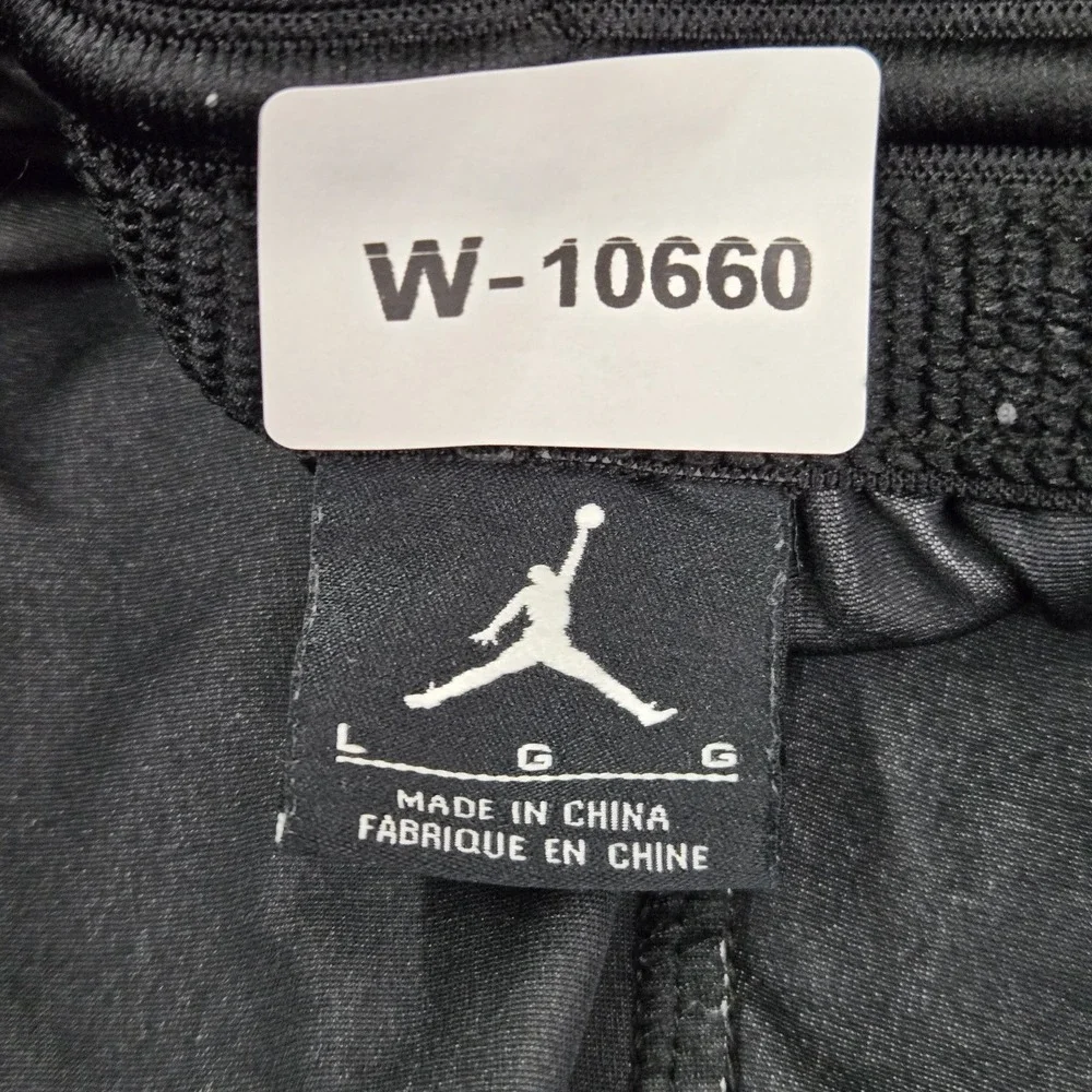 Jordan Men Activewear Pants L Black Jogger Logo Pockets Mid Rise 30
